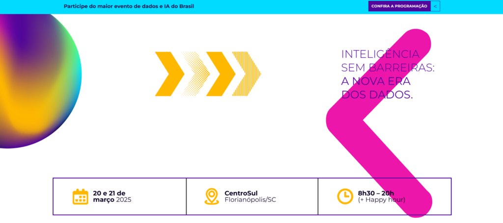 Trecho de Landing Page para evento de dados e IA, como exemplo de estratégias de marketing da Sonder + Blocco Ag.