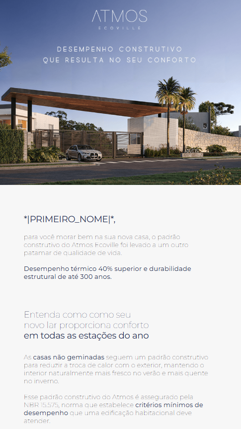 Exemplo de e-mail marketing que o lead abriu durante seu percurso de conversão