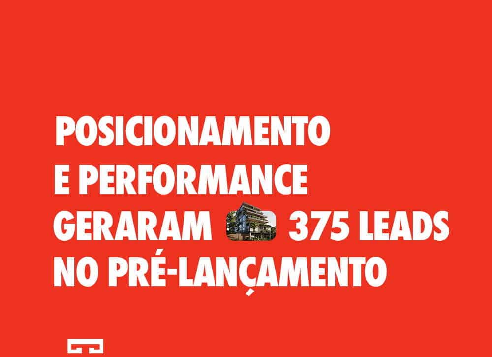 Posicionamento e performance geraram 375 leads no pré-lançamento