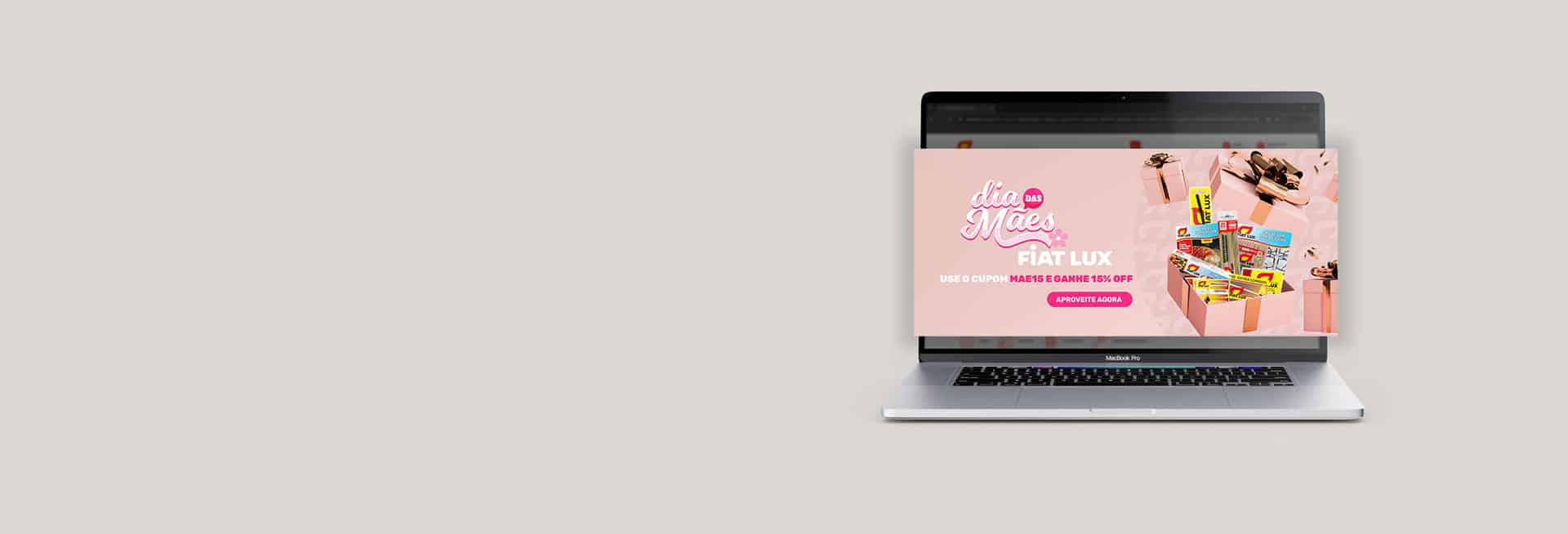 banner com e-mail marketing promocional criado para campanha de Dia das Mães da Fiat Lux